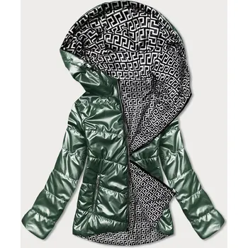 Zelená dámská oboustranná bunda (BR9795-10) odstíny zelené 50