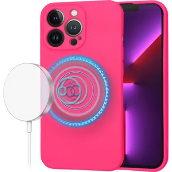 Pouzdro na mobilní telefon Techsuit - SoftFlex MagSafe - iPhone 13 Pro - Hot Pink