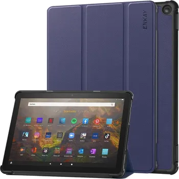 Pouzdro na tablet ENKAY 133086 ENKAY LEATHER Zaklápěcí kryt pro Amazon Fire HD 10 (2023) tmavě modrý