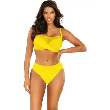Dámské plavky Dámské dvoudílné plavky 1002N2 21 Fashion16 - SELF Žlutá 65/C