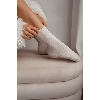 Pánské ponožky DÁMSKÉ PONOŽKY "JEDINEČNÉ" BEZ KOMPRESE. ecru 38-41