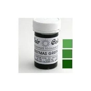 Potravinářské barvivo Gelová barva Sugarflair (25 g) Christmas Green