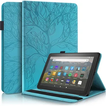 Pouzdro na tablet VSECHNONAMOBIL 133072 ART TREE Zaklápěcí obal pro Amazon Fire HD 10 (2023) modrý