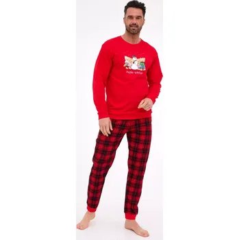 PÁNSKÉ PYŽAMO DR 115/289 ZIMNÍ Červená XXL