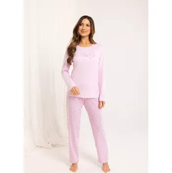 Pánská móda Pyžamo Regina 708 long/r 2XL-3XL Z25/26 dámské Růžová 3xl