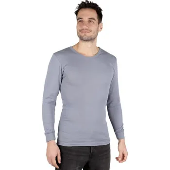 Pánské tričko EVONA a.s. Pánské triko s dlouhým rukávem EVONA JAN šedé Velikost: 46