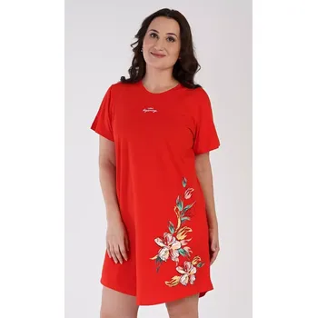 Dámská noční košile Dámská noční košile s krátkým rukávem Alena zelená 4XL