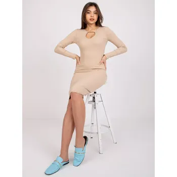 Dámské šaty Dámské šaty Dress-EM-SK-686.63-béžová jedna velikost