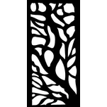 designový plech, laserem vypálený vzor 1238 - ocelový děrovaný plech, designová výplň, rozměr 1000 x 2000 x 2,5 mm, bez povrchové úpravy