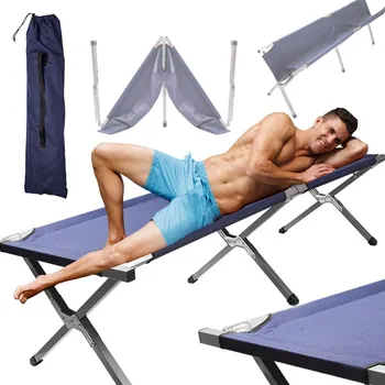 Zahradní sestava KIK Skládací polní lůžko kempingové kanoe XXL modrá 150kg