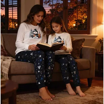 Pyžamo Cornette 721/427 Snowy Day long/r Christmas S-2XL dámské ecru XL