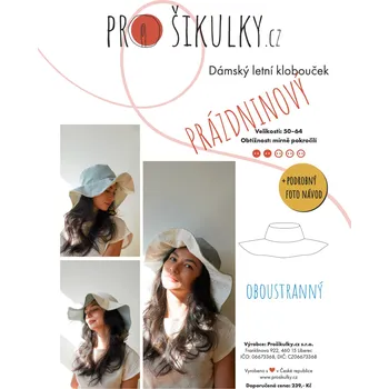 Klobouk Dámský prázdninový oboustranný klobouk - Česky