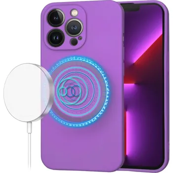 Pouzdro na mobilní telefon Techsuit - SoftFlex MagSafe - iPhone 13 Pro - fialový