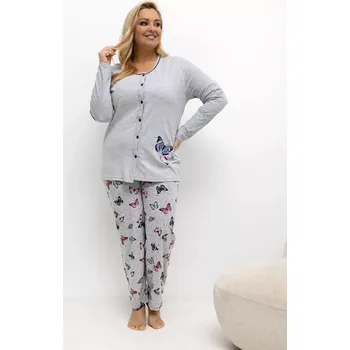 Pánské pyžamo DU PI pyžamo FP 504.17 šedé 3XL