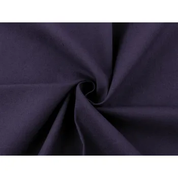 Bavlněná látka / plátno jednobarevná, střední, 34 (27) modrá temná
