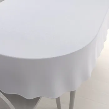 ubrus Teflonový oválný ubrus TF-078 Ornamenty - studená bílá 50x100 cm