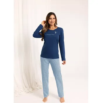 Pánská móda Pyžamo Regina 714 dlouhé/r 2XL-3XL Z25/26 dámské lehká melanž 3xl