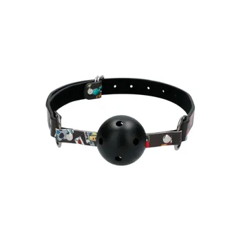 Ouch! by Shots Breathable Ball Gag, Black