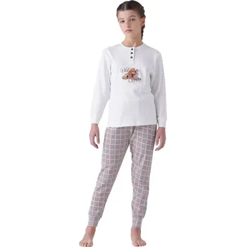 Pánské pyžamo Dívčí pyžamo Karelpiu KF7081 Sv. růžová 3/4