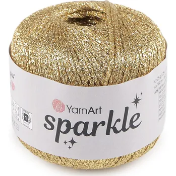 Příze Pletací příze Sparkle s lurexem 25 g, střední, 2 (1306) zlatá