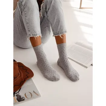 Pánské ponožky Milena ponožky 0200-170 Prążek Kropki 37-41 ecru 37-41