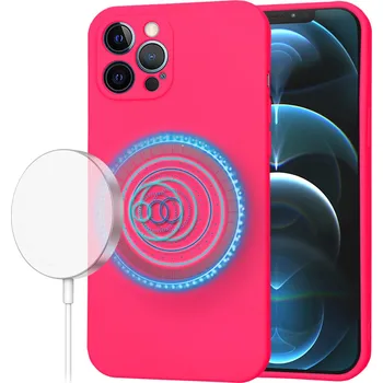 Pouzdro na mobilní telefon Techsuit - SoftFlex MagSafe - iPhone 12 Pro Max - Hot Pink