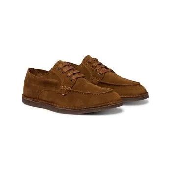 Pánské polobotky Polobotky Tommy Hilfiger Stitchdown Suede Derby FM0FM05841 Hnědá 44
