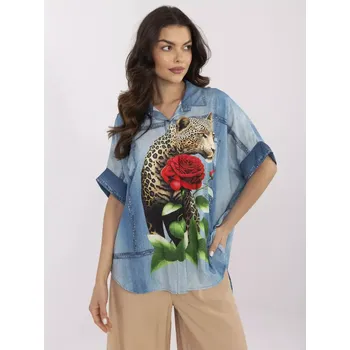 Dámská košile Košile DHJ KS 19007 7.85 modrá jedna velikost