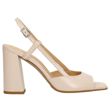 Dámské sandále Béžové Dámské Sandály Na Vysokém Podpatku Wojas 7621954 37