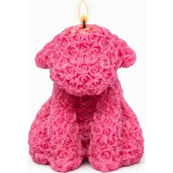 Svíčka Vonná svíčka Ovečka z růží | 130 g | Svíčkománie3D | Barva: Růžová