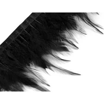 Galanterie Prýmek - kohoutí peří 7-12 cm