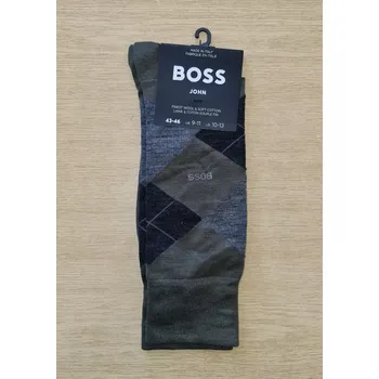 Pánské ponožky PÁNSKÉ PONOŽKY BOSS 50478362 Olivová 43/46