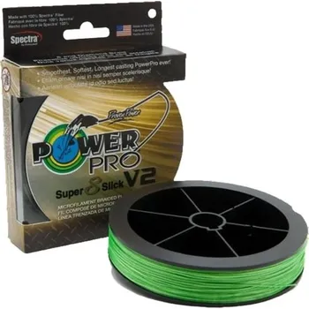 Rybářská šňůra Pletená Šňůra PowerPro Sup 8 Slick V2 Aqua Green 135m 0,32mm/24kg