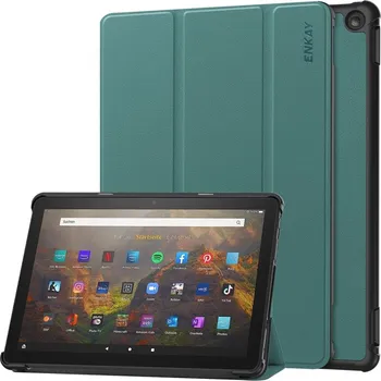 Pouzdro na tablet ENKAY 133088 ENKAY LEATHER Zaklápěcí kryt pro Amazon Fire HD 10 (2023) zelený