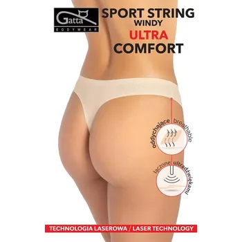 Kalhotky Tanga Gatta 41669 Sport String Windy Ultra Comfort S-XL béžová L