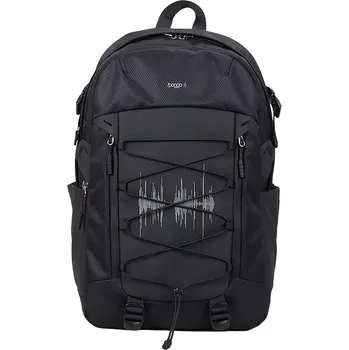 Školní batoh Černý batoh pro studenty Baggo Flex Heartbeat Black