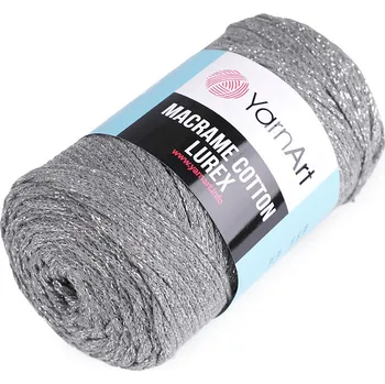 Galanterie Pletací příze Macrame Cotton lurex 250 g