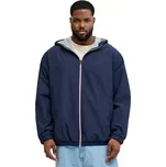 Pánská velká přechodová bunda s kapucí Jack & Jones 12289247 tmavě modrá (4XL)