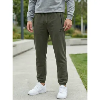 Pánské tmavě zelené tepláky, VELIKOST S