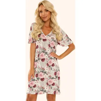 Dámská noční košile Košile De Lafense 719 Finess kr/r S-2XL světle šedá S