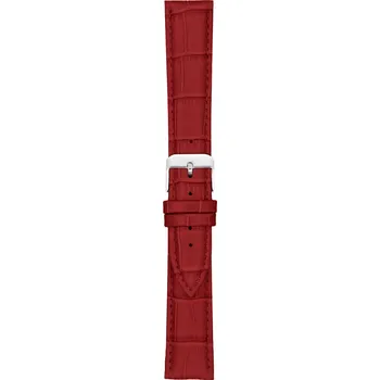 Kožený řemínek na hodinky 24 mm červený