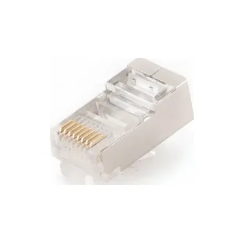 Síťový kabel GEMBIRD PLUG5SP/10 Shielded modular plug 30u gold plated 10pcs solid and stranded