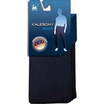 Pánské termo spodky Pánské podvlékací kalhoty Wola W 98003 170-188 grafit/dek.šedá 182-188