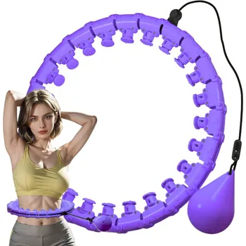 VERK GROUP Hula hop s závažím na hubnutí pro cvičení regulovatelný masažní obruč