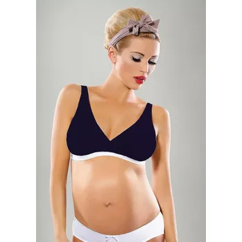 Dámské spodní prádlo Měkká dámská podprsenka Mama Basic Lilly barva K tmavě modrá XS