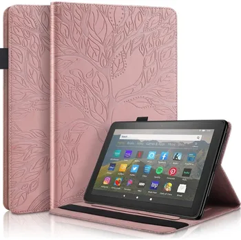 Pouzdro na tablet VSECHNONAMOBIL 133073 ART TREE Zaklápěcí obal pro Amazon Fire HD 10 (2023) růžový