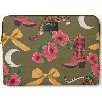 Kabelka Wouf Pouzdro Na Notebook Roar, olivová / růžová / žlutá
