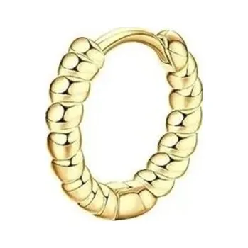 Piercing Zlatý kruhový článkovaný piercing z chirurgické oceli 6 x 5 x 0,8 mm Dekorativní kroužkový šperk do nosu ucha