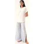 Henderson Dámské pyžamo 42730 Nubes kr/r S-XL krém XL
