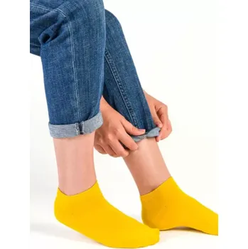 Pánské oblečení Hladké dámské ponožky 052 Žlutá 38-40